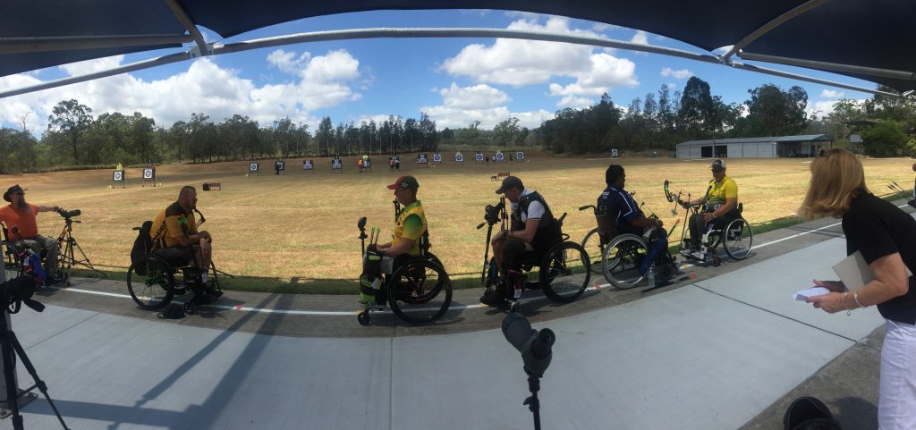 archers in wheelchairs