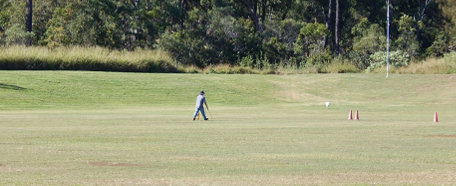 Line marking on outdoor range